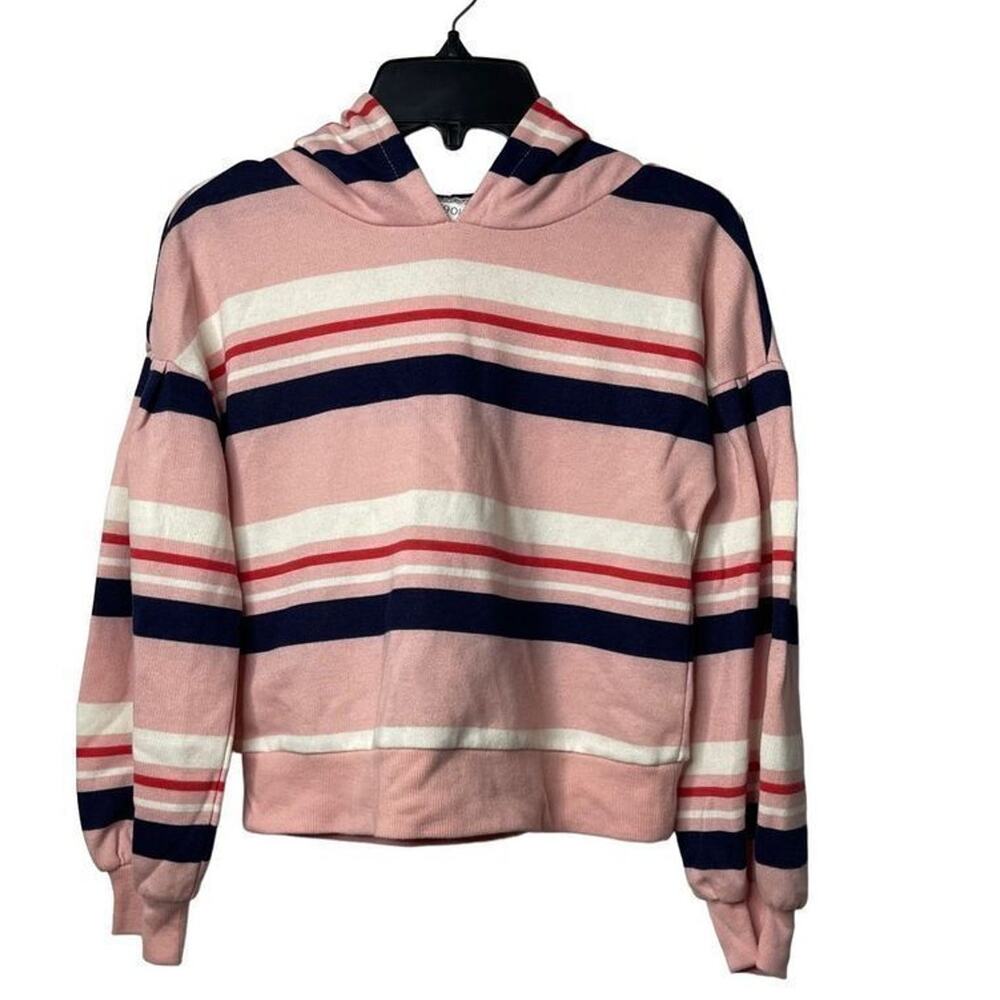 1901 Girls Striped Blouson Sleeves‎ Hoodie Sweatshirt Size Small 7/8